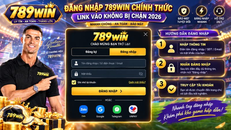 Minh họa biểu mẫu đăng nhập 789WIN